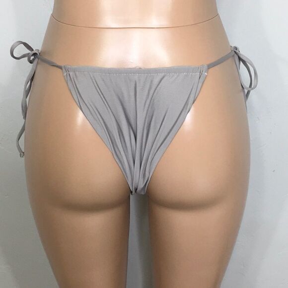 New. Taupe teeny string bikini bottom. - Picture 4 of 7